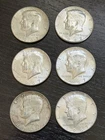 Kennedy SILVER half dollars LOT of 6 Coins Dollar 1967