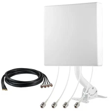 High Gain 4x4 MIMO 5G External Antenna Kit 20ft Cable for 4G LTE Hotspots