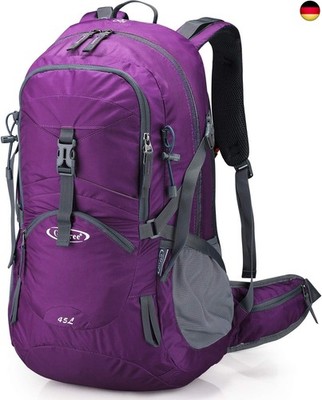 G4Free 45L Hiking Backpacks with Rain Cover Waterproof Trekking Backpack Travel