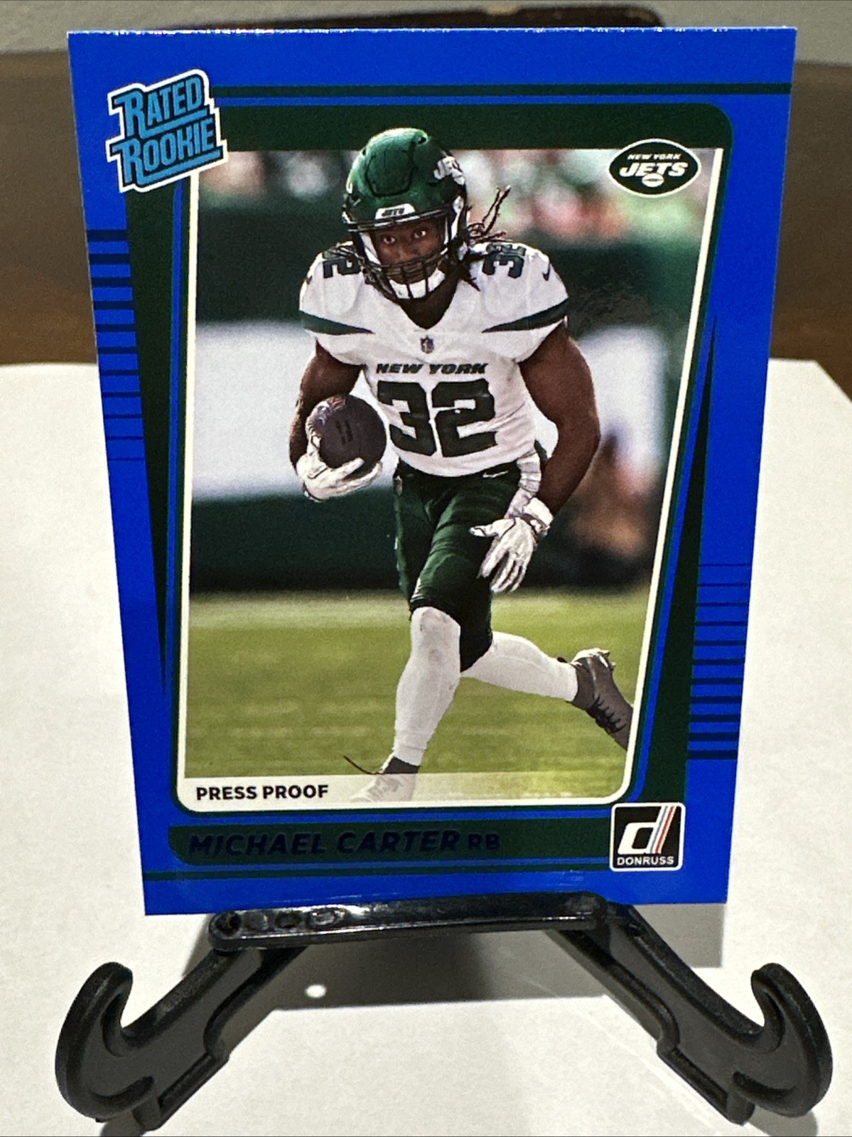 2021 Panini Donruss - Rated Rookie Michael Carter #268 Press Proof Blue (RC)