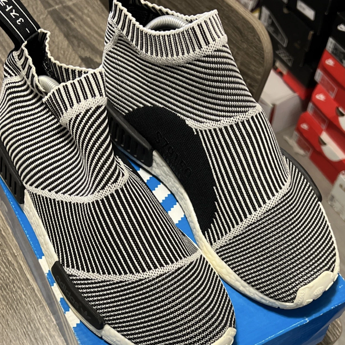 adidas gazelle silver green womens Adidas NMD CS1 City Sock Primeknit 'Black/Blue' – CREP LDN main image 0