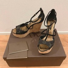 Louis Vuitton Monogram Denim Wedge Sandals