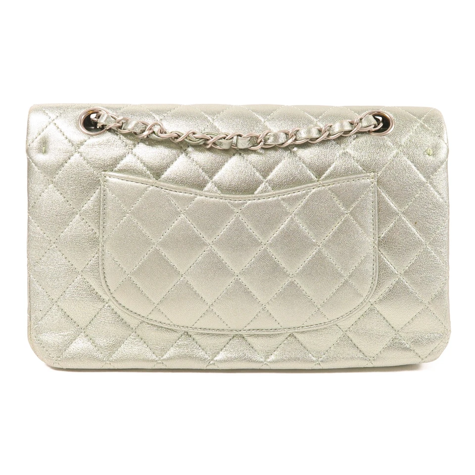 CHANEL CC SHW Classic 25 Chain Shoulder Bag Leather Metallic Green - Image 2 of 4