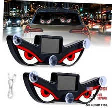 Solar Demon Eye Car Window Light LED Neon Accent Lights Solar Red-Red-white