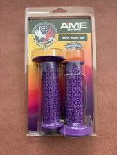 A'ME BMX Grips Round Pattern Purple Made in USA Old School Reissue