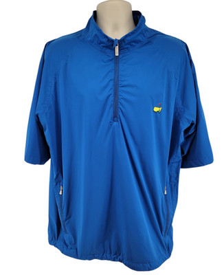 Masters Tech Augusta National 1/4 Zip Pullover XXL Blue Golf Short Sleeve Jacket