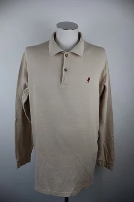 Marlboro Classics Polo Homme En Coton Beige Col Vintage Taille XL - Photo 1/4