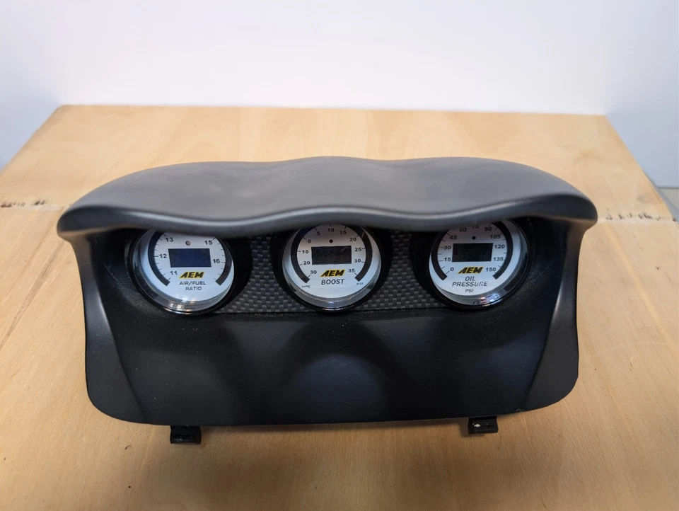 ATI AEM GAUGE COMBO TABLERO TRIPLE GAUGE POD PODS SE ADAPTA 02-07 SUBARU WRX STI Foto 3 de 4