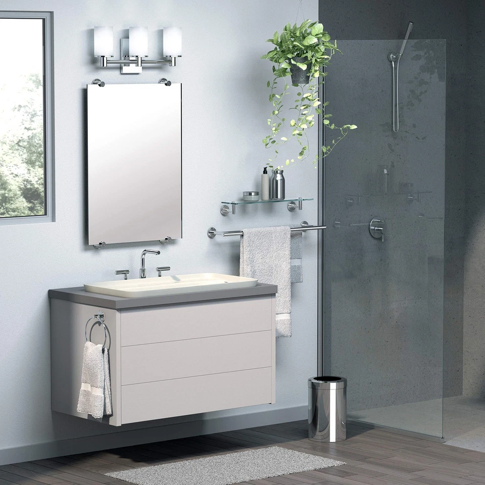 1686 Latitude II, Aplique Triple, Cromo/Montaje en Pared Aplique 3 Luces Baño... Foto 3 de 4