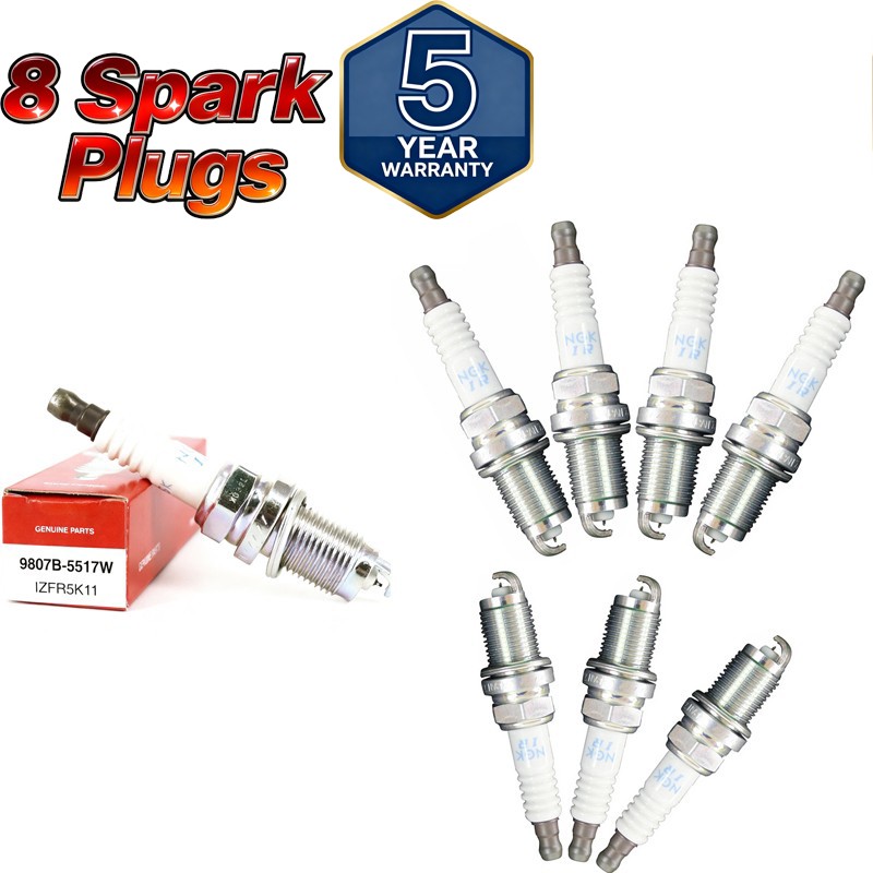 8x Iridium Spark Plugs for Honda Odyssey Pilot Ridgeline 9807B-5517W IZFR5K11