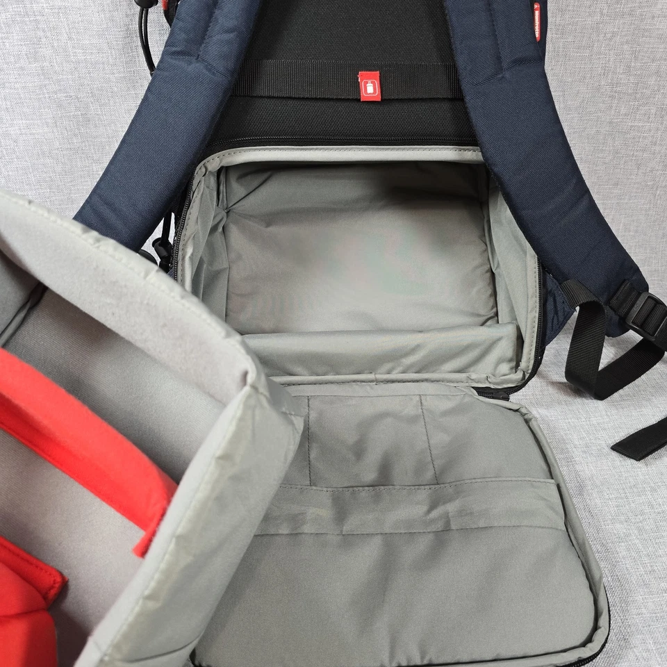 Manfrotto Medium Camera Backpack Gear Bag Photo Drone Tripod Travel Padded Blue - Image 3 of 4