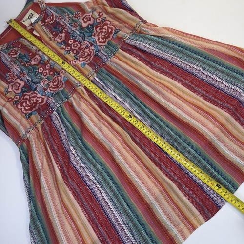 Savanna Jane Babydoll Kleid 3X Orange Mehrfarbig Bestickt Boho Ärmellos - Bild 12 von 13