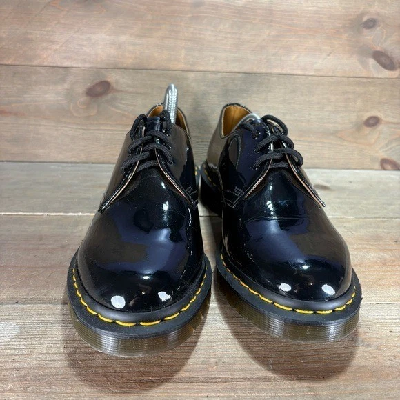dr martens женщин размер 10 туфли черный лакированная кожа комфорт оксфорды - Изображение 4 из 4