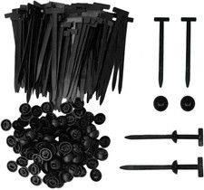 100PCS Snap-fit Nylon Fastening Clip for Car Repairs, Universal Black