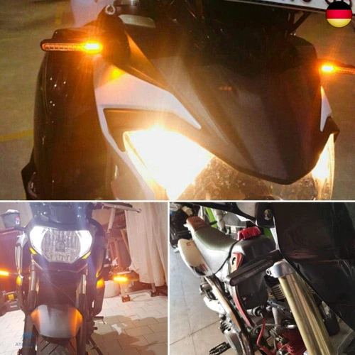 FEZZ LED Blinker Motorrad E Geprüft Universal LED Blinker Tagfahrlicht Motorrad - Bild 2 von 3