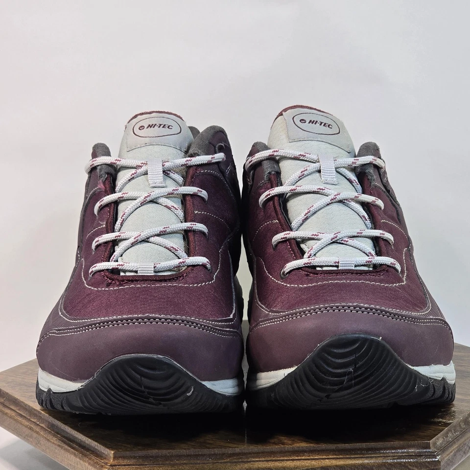 Hi-Tec Shoes Womens Size 11 Burgundy Gray Hiking Trail Walking Sneakers 22101 - Image 2 of 4