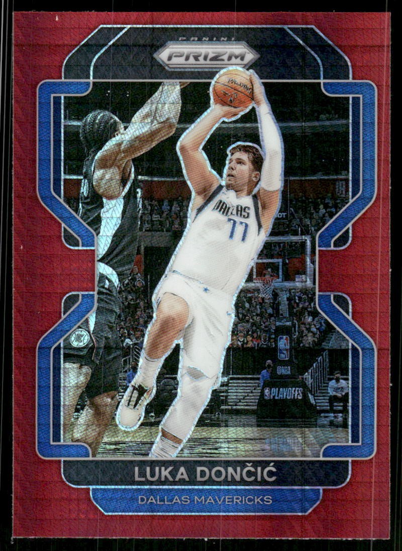 2021-22 Panini Prizm #223 Luka Doncic Hyper Red