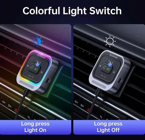 Syncwire Récepteur Bluetooth 5.4 pour Voiture Adaptateur Aux 3.5mm Argent - Photo 5 sur 7