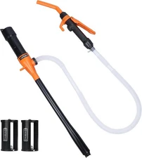 Transfer Pump Portable Electric Siphon Pump for Gas Fuel Diesel Water -blue