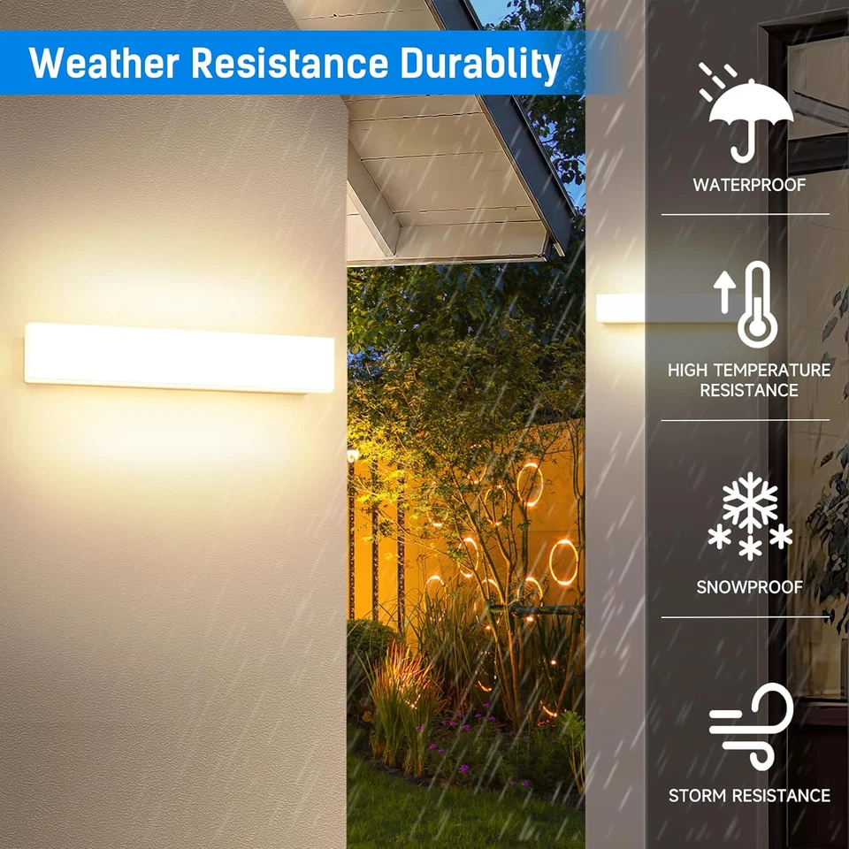 Applique Da Parete Interno 2 Pezzi Applique Da Interno 10W 3000K Bianco Caldo 30 - Immagine 3 di 4