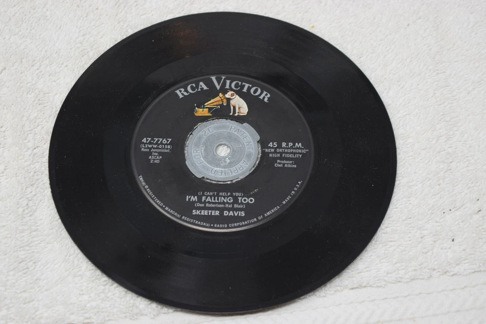 Skeeter Davis-No Never/I'm Falling Too, RCA Victor 7767, EX - Image 3 of 4