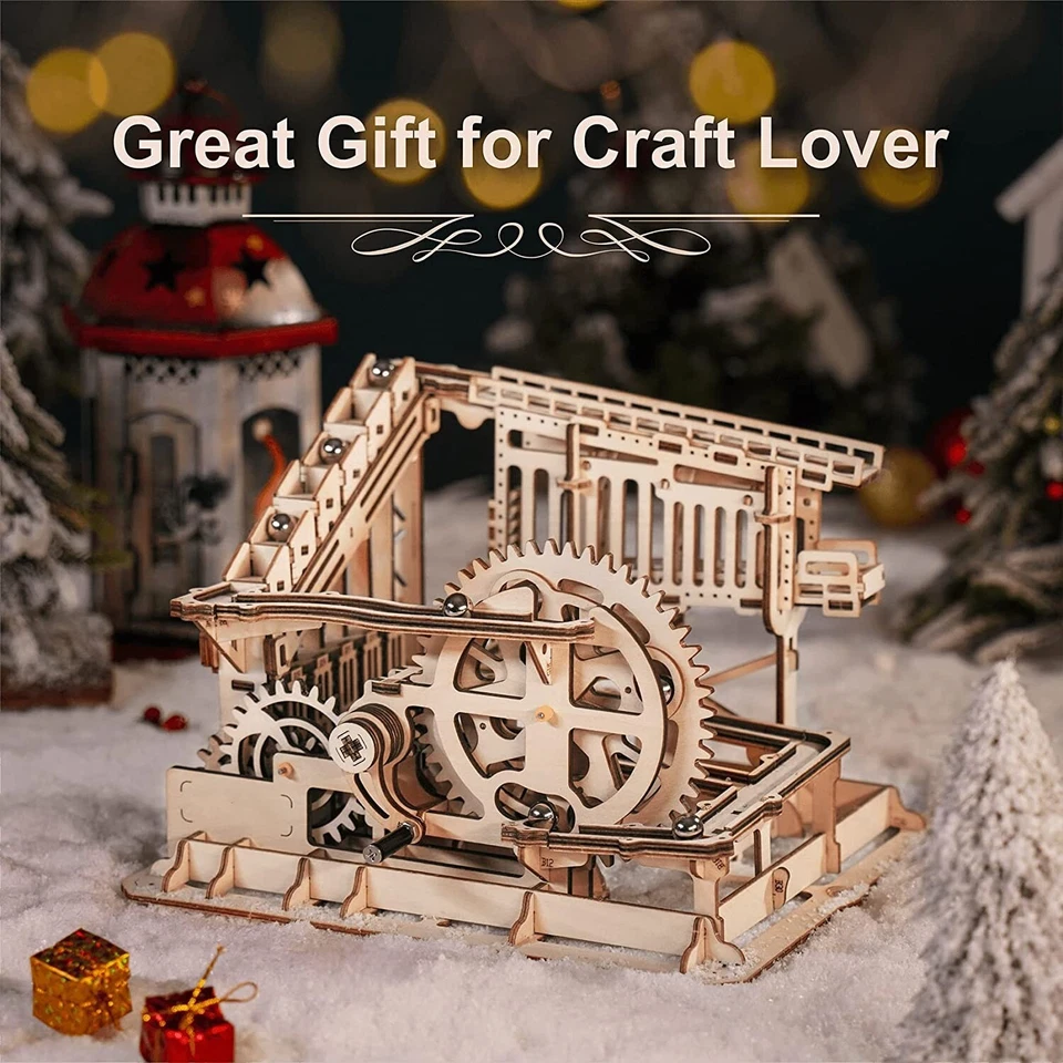 ROKR Marble Run Game Model 3D Wooden Puzzle Jigsaw Assembly Toy Gift for Child - Image 4 of 4