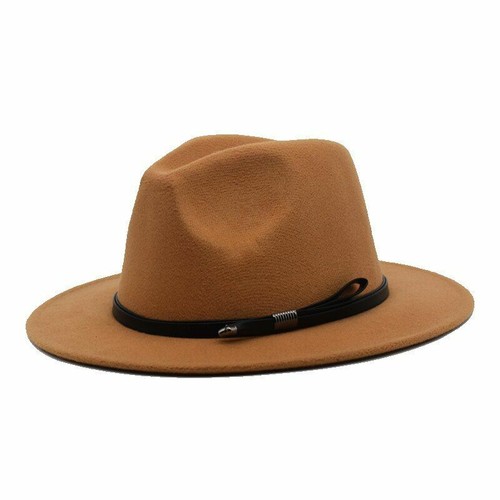 Vegan Fedora Hat Black Brown Band 