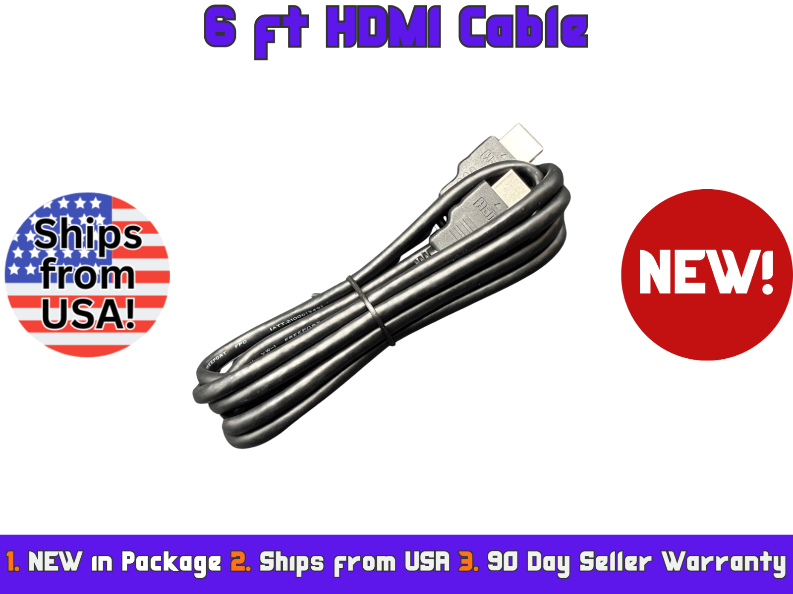 Certified High-Speed HDMI 2.0 4K & Ultra 2.1 8K Cable for HDTV PC Laptop Gaming-image