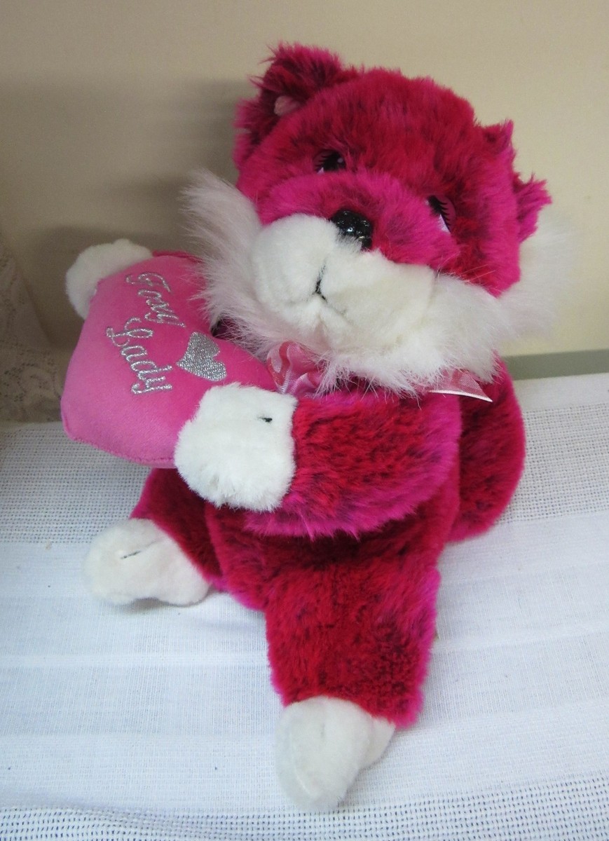 Plush Fox Foxy Lady Valentine Heart Plush PINKS 12