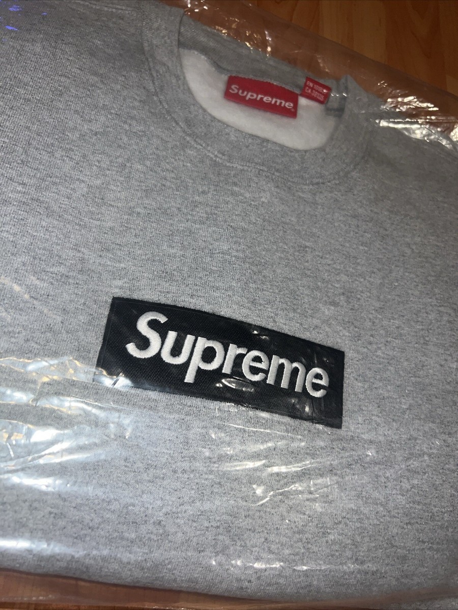 Size Medium - Supreme Box Logo Crewneck Heather Grey FW22
