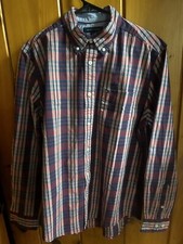 Tommy Hilfiger Dress Shirt Men s LS Medium Beautiful Multicolor Plaid-Pristine