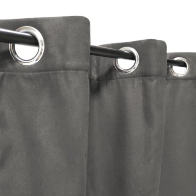 ATOUT CIEL Rideau suédine thermique doublé polaire, Gris anthracite - 140x240cm prêt a