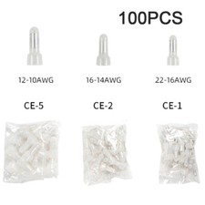 100PCS Closed End Nylon Crimp Caps Wire Cable Terminals Connector Block Line Cap