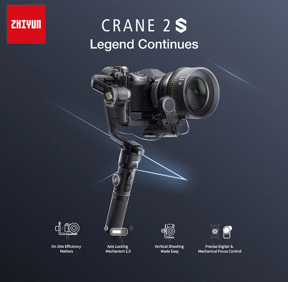 ZHIYUN Crane 2S Estabilizador Cardán Portátil de 3 Ejes para Cámaras DSLR Sin Espejo Foto 4 de 4
