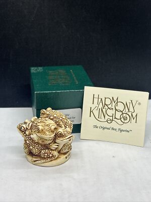 Harmony Kingdom Treasure Jests Puddle Huddle Frogs Toads Figurine Beige