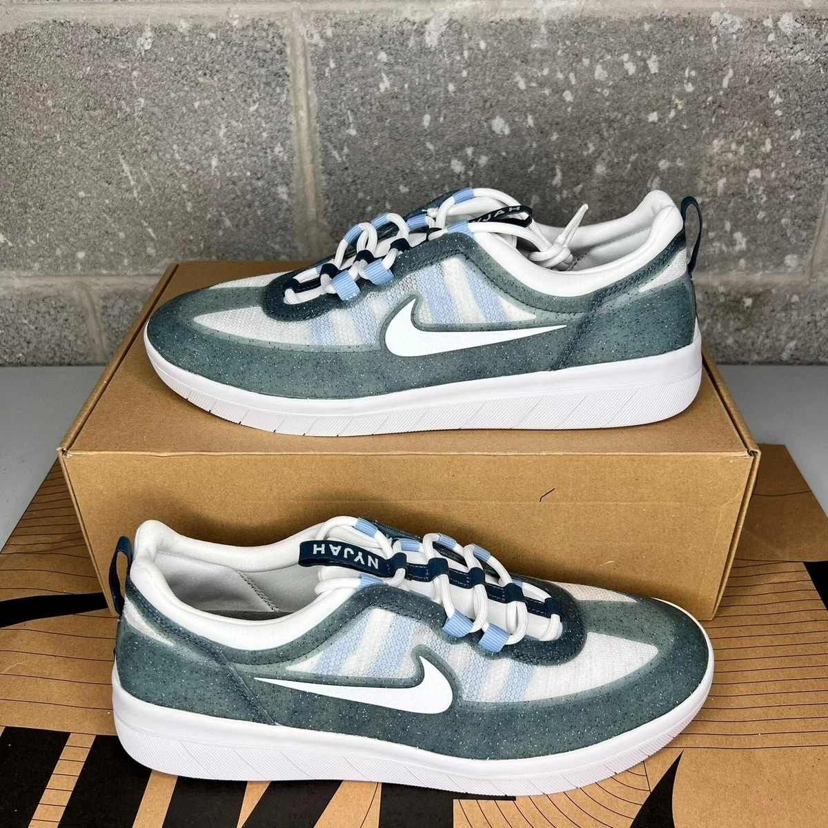 Nike SB Nyjah Free 2 PRM Green White Blue Shoes MEN S 10 WMNS