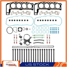 Timing Chain Kit & Head Bolts Gasket Set Fit For 99-01 Jeep Grand Cherokee 4.7L