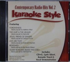 Contemporary Radio Hits Volume 2 Christian Karaoke Style NEW CDG Daywind 6 Songs