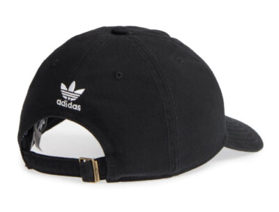 adidas Originals Relaxed Strap Back Cap Hat Trefoil Black | eBay display picture 3