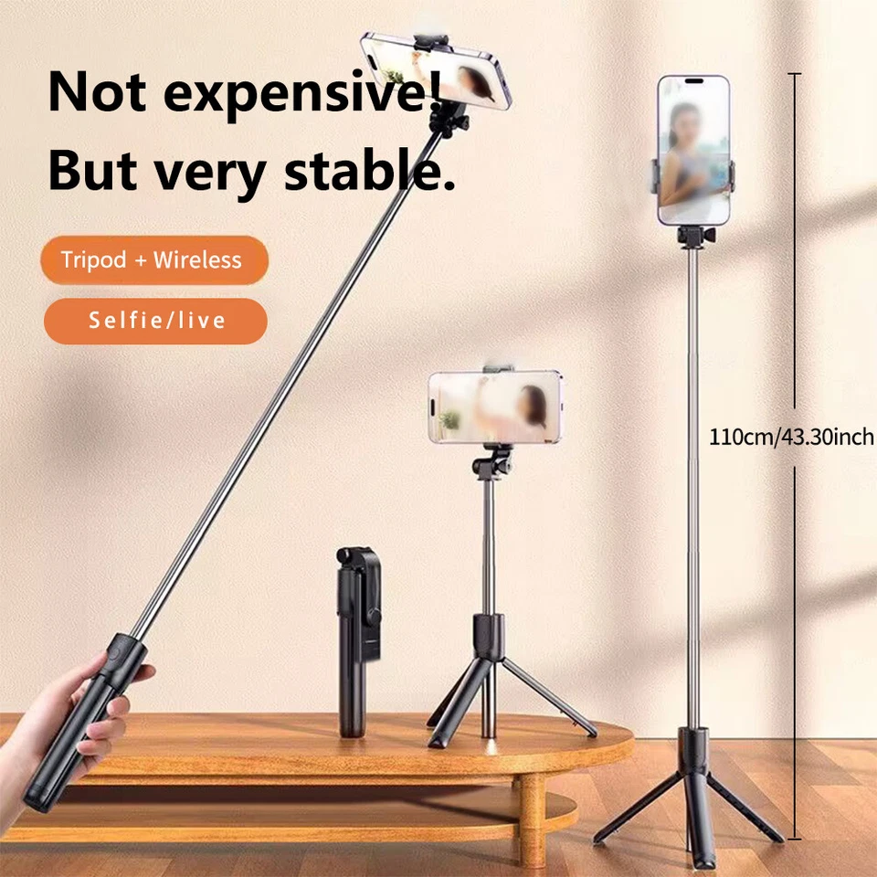 [NEW] 360° Selfie Stick Tripod Remote Bluetooth for iPhone14 13 12 Pro Max 11 XS - Image 4 of 4