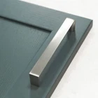 10 x 160mm Nickel Handle Kitchen Cupboard Brushed Square D Cabinet Door Drawer