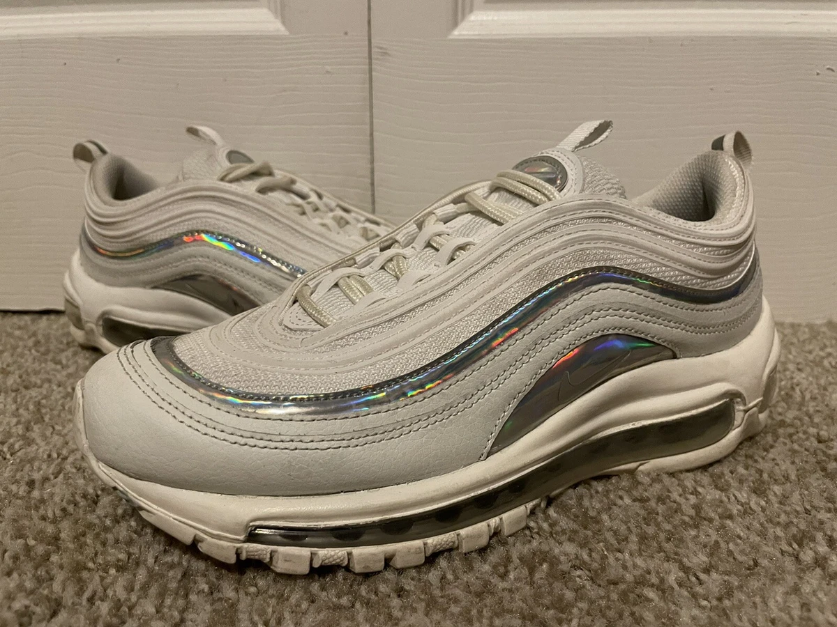 2019 Nike Air 97 Iridescent White Sneakers Silver CJ9706-100 Women&#039;s Size 7 | eBay