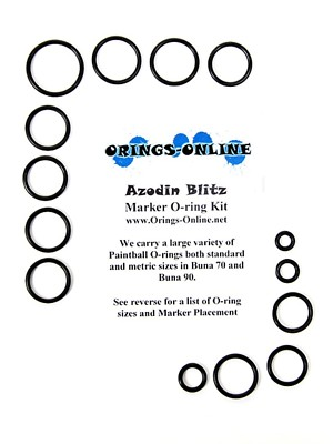 #ad Azodin Blitz Paintball Marker O ring Oring Kit x 4 rebuilds kits $13.25