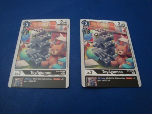 Digimon ToyAgumon BT6-057 C x 2 NM/M Double Diamond - Picture 1 of 2