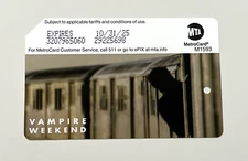 ~ NEW! Vampire Weekend NYC MTA Metrocard NO VALUE
