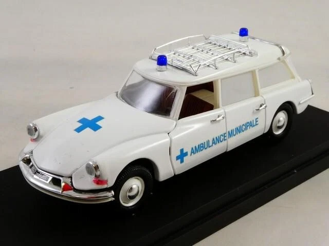 Miniature Rio 1/43 - Citroën ID 19 Break Ambulance Municipale 1963 - Modèle SL070 - Neuf