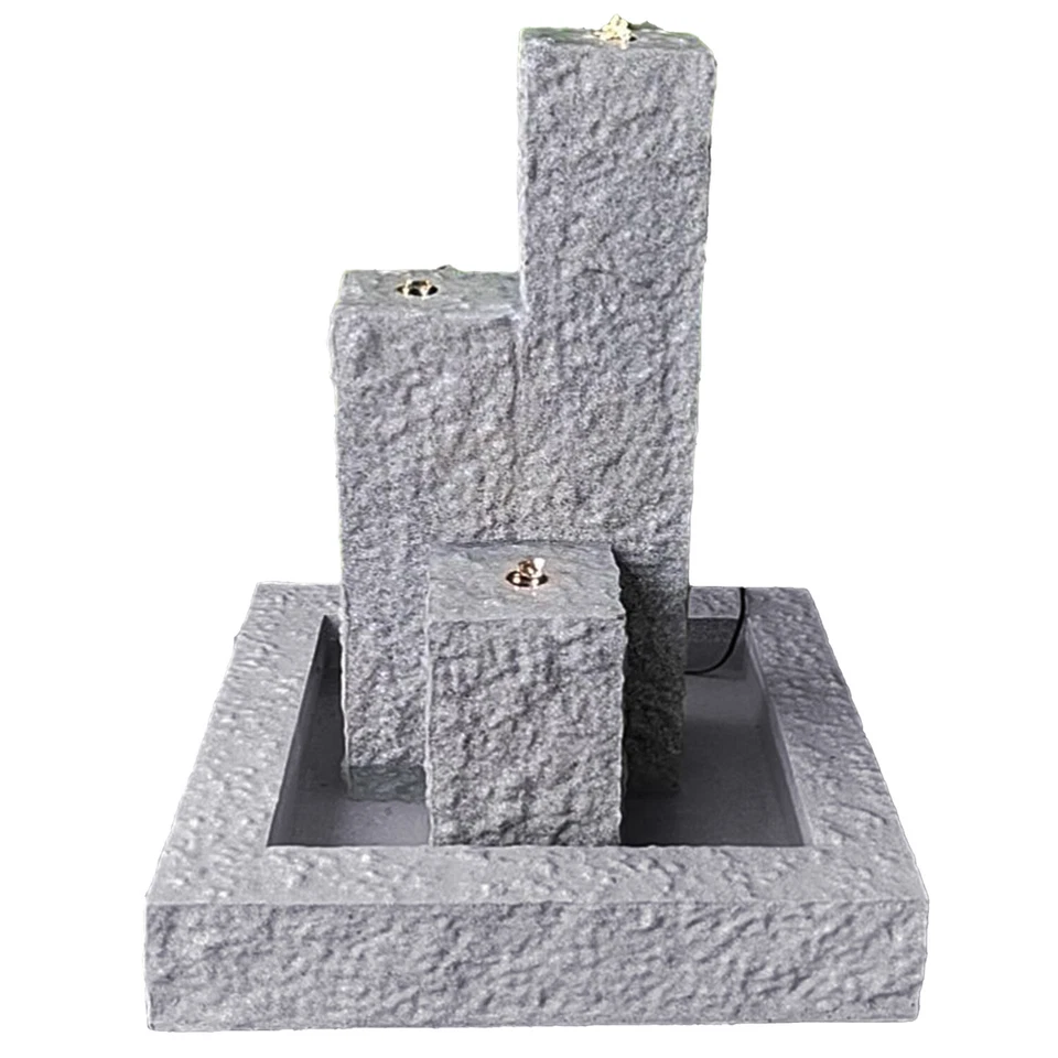 GARTENBRUNNEN SPRING BRUNNEN KASKADENBRUNNEN ZIER SET WASSER GARTEN MIT LED DEKO - Bild 3 von 4