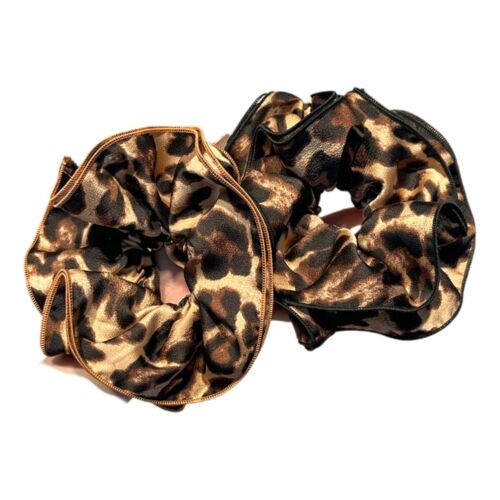 2Pcs Women Teen Girls Leopard Oversized Scrunchies Hair Accessories Elastic H...