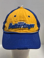 🔥NWT Nestlé Butterfinger Trucker Hat ~ Bioworld Mesh Snapback ~ Blue & Yellow🔥