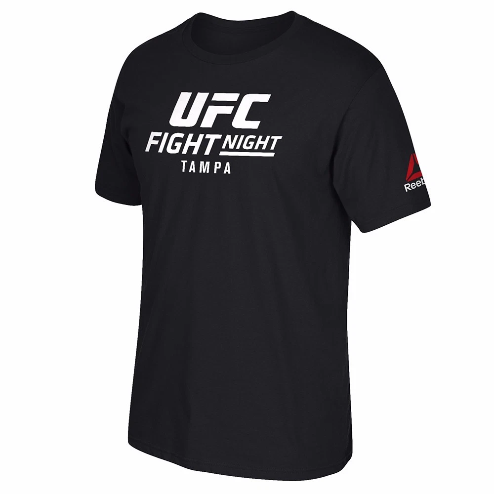 UFC Reebok Black Fight Night @ Tampa Event Graphic Print T-Shirt